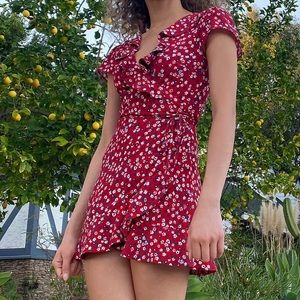 Floral sunday best wrap dress